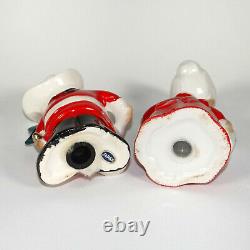 Vintage Christmas Menschik Goldman Cowboy Santa Mrs Claus Western Salt & Pepper