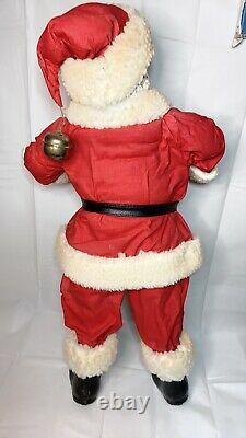 Vintage Christmas OOAKA Santa Claus PWF Taiwan 26 Fabric Mache Doll Figure Prop