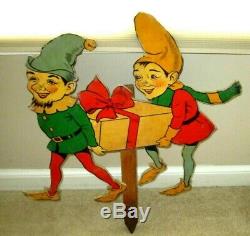 Vintage Christmas Santa Claus Toy Store Display-wood- Elves-toys-51-24