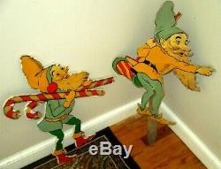 Vintage Christmas Santa Claus Toy Store Display-wood- Elves-toys-51-24