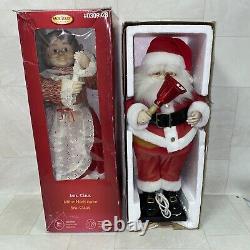 Vintage Christmas Santa & Mrs. Claus Lighted Motion Animated