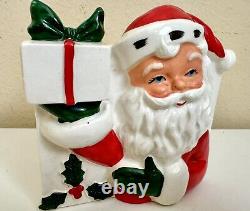 Vintage Christmas Santa Planter Vase Pocket MCM Decor 5 Gift Present Kitsch 3D