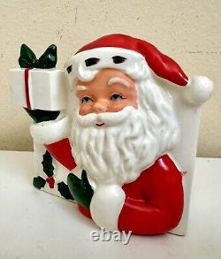 Vintage Christmas Santa Planter Vase Pocket MCM Decor 5 Gift Present Kitsch 3D