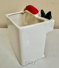 Vintage Christmas Santa Planter Vase Pocket MCM Decor 5 Gift Present Kitsch 3D