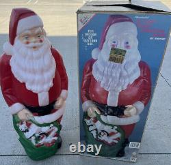 Vintage Christmas Santa blow mold by EMPIRE 48 NICE Condition With Original BOX