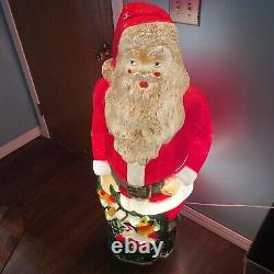 Vintage Christmas Santa blow mold by EMPIRE 48 tall Light Up yard art 1968