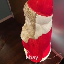 Vintage Christmas Santa blow mold by EMPIRE 48 tall Light Up yard art 1968