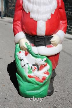 Vintage Christmas Santa blow mold by EMPIRE 48 tall Light Up yard art Holiday