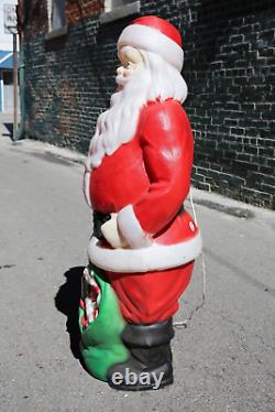 Vintage Christmas Santa blow mold by EMPIRE 48 tall Light Up yard art Holiday