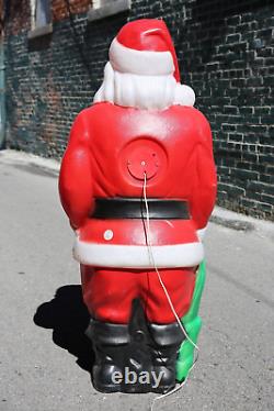 Vintage Christmas Santa blow mold by EMPIRE 48 tall Light Up yard art Holiday