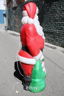 Vintage Christmas Santa blow mold by EMPIRE 48 tall Light Up yard art Holiday