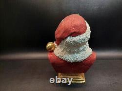 Vintage Dept 56 Christmas Santa Claus 10 Glitter Sparkle Bust Figure Figurine