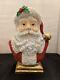 Vintage Dept 56 Christmas Santa Claus 10 Glitter Sparkle Bust Figure New