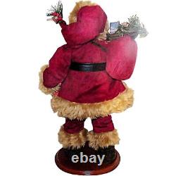 Vintage Dept 56 Woodland Rustic Santa Claus Father Christmas 21 inch Tall Figure