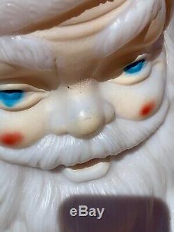Vintage Empire 46 Santa Claus Christmas Lighted Blow Mold Toy Sack Blue Eye Htf