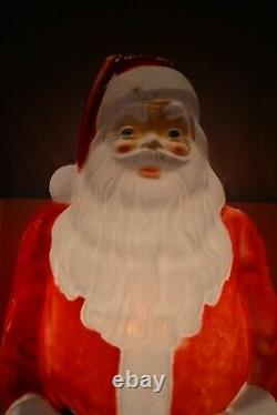 Vintage Empire 47 Santa Claus Christmas Lighted Blow Mold Toy Sack Lawn Decor