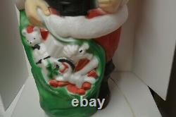 Vintage Empire 47 Santa Claus Christmas Lighted Blow Mold Toy Sack Lawn Decor