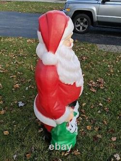 Vintage Empire 48 Santa Claus Christmas Lighted Blow Mold Toy Sack