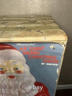 Vintage Empire Blow Mold Giant Santa 48 tall with The Original Box Christmas