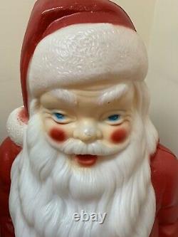 Vintage Empire Blow Mold Lighted 46 Christmas Santa Claus Toy Sack Original Box