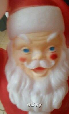 Vintage Empire Large Santa Claus in Sleigh/ Sled Christmas Blow Mold lights up