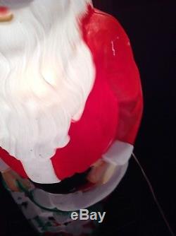 Vintage Empire Lighted 46 Giant Merry Christmas Blow Mold Santa Claus