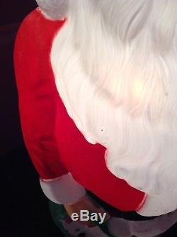 Vintage Empire Lighted 46 Giant Merry Christmas Blow Mold Santa Claus