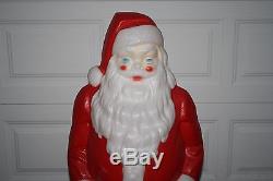 Vintage Empire Lighted 46 Giant Merry Christmas Santa Claus Blow Mold 1968 EUC