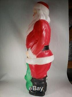 Vintage Empire Santa Claus Saint Nick Lighted Christmas Blow Mold 47 Tall HUGE
