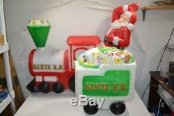 Vintage Empire Santa Claus Train Blow Mold RARE FREE SHIPPING