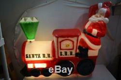 Vintage Empire Santa Claus Train Blow Mold RARE FREE SHIPPING