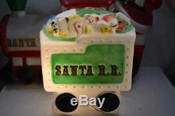 Vintage Empire Santa Claus Train Blow Mold RARE FREE SHIPPING