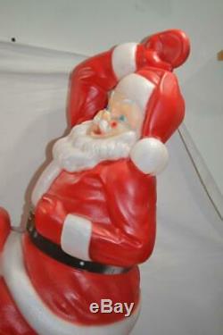 Vintage Empire Santa Claus Train Blow Mold RARE FREE SHIPPING