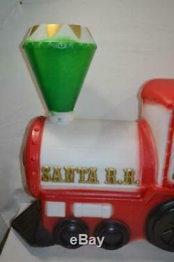 Vintage Empire Santa Claus Train Blow Mold RARE FREE SHIPPING