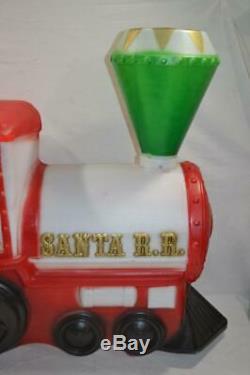 Vintage Empire Santa Claus Train Blow Mold RARE FREE SHIPPING