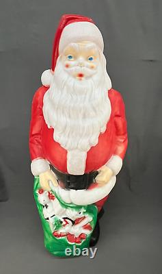Vintage Empire blow mold Santa 46.5 tall Christmas Decor Santa Claus 1960's