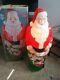 Vintage Empire Blow Mold Santa 48 Tall With Box Toy Sack Lights Up Kept Indoors
