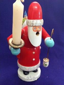 Vintage Erzgebirge German Christmas Santa Claus Incense Burner Smoker Dregeno