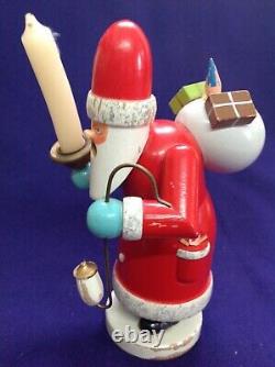 Vintage Erzgebirge German Christmas Santa Claus Incense Burner Smoker Dregeno