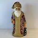 Vintage Folk Art Russia Hand Carved Painted Wood 11.5 Santa Claus Signed Xlnt