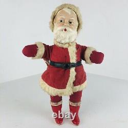 Vintage GUND Santa Claus Felt Plush Figure Doll Toy Christmas Decoration 14