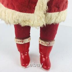 Vintage GUND Santa Claus Felt Plush Figure Doll Toy Christmas Decoration 14