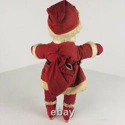 Vintage GUND Santa Claus Felt Plush Figure Doll Toy Christmas Decoration 14