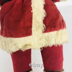 Vintage GUND Santa Claus Felt Plush Figure Doll Toy Christmas Decoration 14