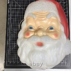 Vintage General Foam Blow Mold Santa Face Lighted Christmas 17 Santa Head Rare