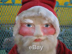 Vintage German Belnickle 22 Santa Claus Straw Stuffed Cloth Face Doll