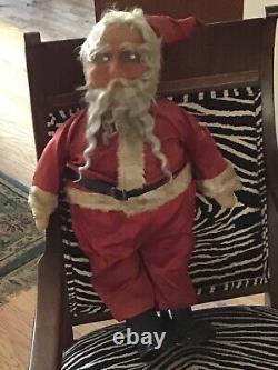 Vintage German Large Santa Claus, Stuffed With possible Straw