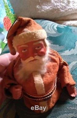 Vintage German Paper Mache Santa Claus / Belsnickel CANDY CONTAINER