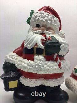 Vintage Glen View Mold Ceramic Santa And Mrs. Claus Figures