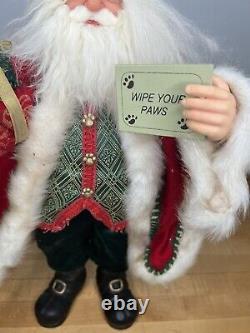 Vintage Handmade Santa Clause Christmas Figure Crakewood Collection Karen Didion